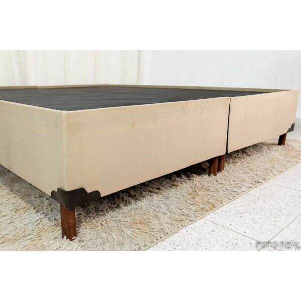 Base Box Queen Bipartida Zeus 162x200x38 Sued Capuccino SE