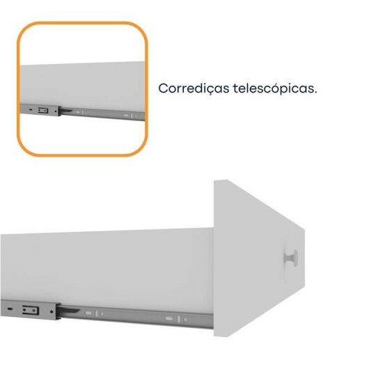 Roupeiro Casal Veneza Neve 6 Portas 4 Gavetas Larg. 2.39m - Tcil