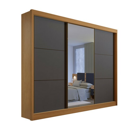 Guarda-Roupa Casal New Dallas Cinamomo/Grafite MDF D Doro