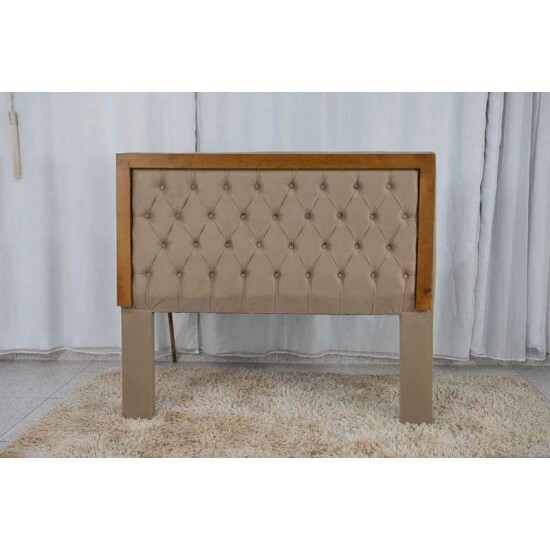 Cabeceira Queen Imperial 1.60m Sued Bege