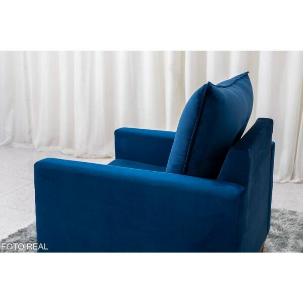 Poltrona Paris Veludo Azul