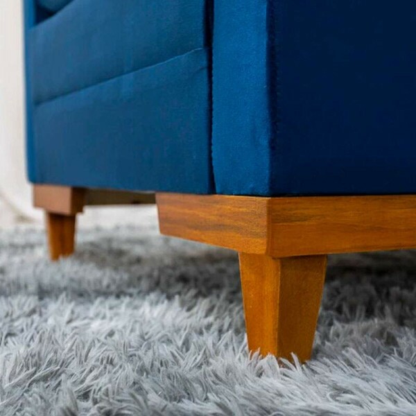 Poltrona Paris Veludo Azul