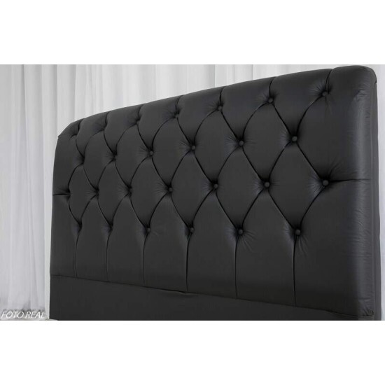Cabeceira Casal Lavnia Korino Preto Largura 1.40m