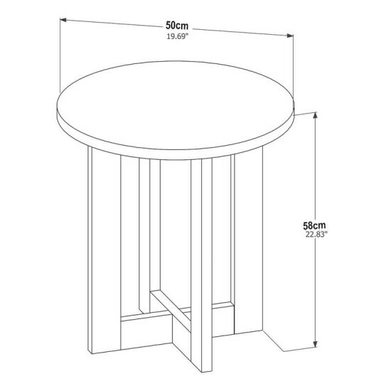Mesa Lateral 8002 Luxo P�rola/Nature JB Bechara