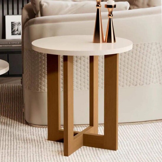 Mesa Lateral 8002 Luxo P�rola/Nature JB Bechara