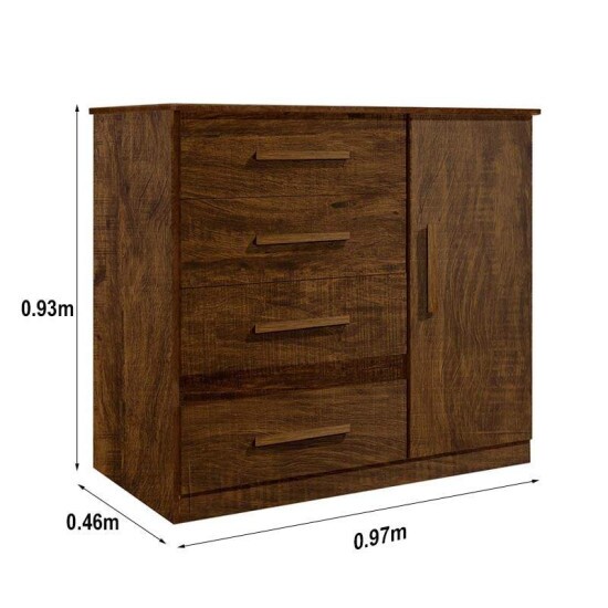 C�moda Floren�a com 4 Gavetas e 1 Porta Avel�/Yp� Benetil