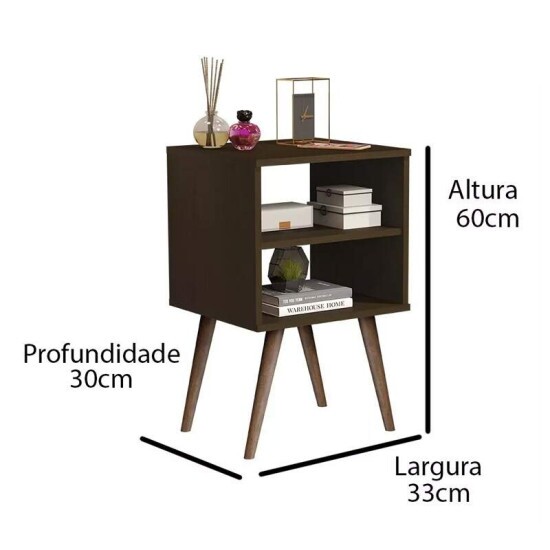 Mesa de Cabeceira 1515 Canela -JB Bechara
