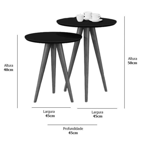 Conjunto Mesa de Apoio 8003 Luxo Nature JB Bechara