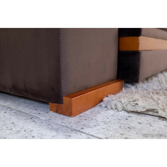 Sof Retrtil Reclinvel Ibis 2.30m Veludo Marrom 815 - D33 e Molas Ensacadas