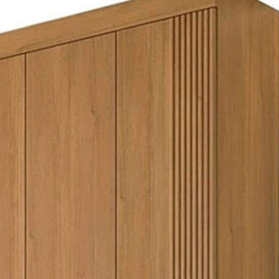 Guarda-roupa Casal Daymond 8 Portas Ripado MDF Cinamomo D Doro