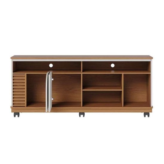 Rack Bancada 1,50m Jurer� Freij�/Off White Matte para TV at� 65\\\" - Colibri