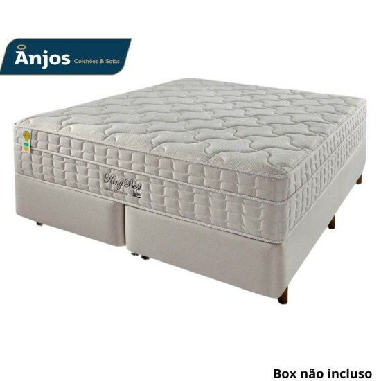 Colch�o Casal Molas Ensacadas Pocket King Best Anjos 138x188x28 cm | Suporta at� 240kg