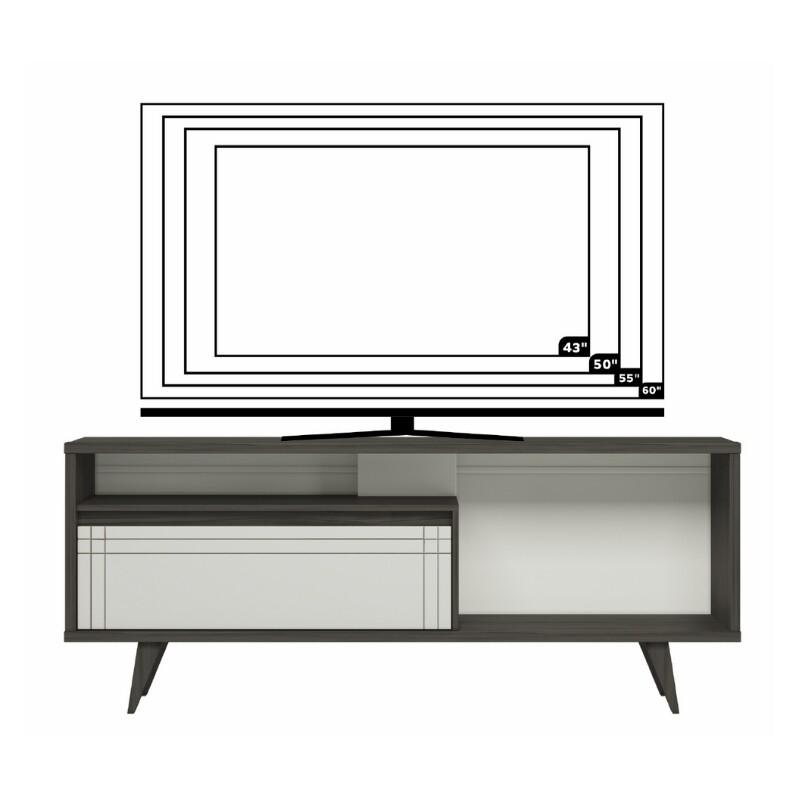 Rack Bancada NT 1315 Larg. 1.63m Freijó/Preto para TV até 60