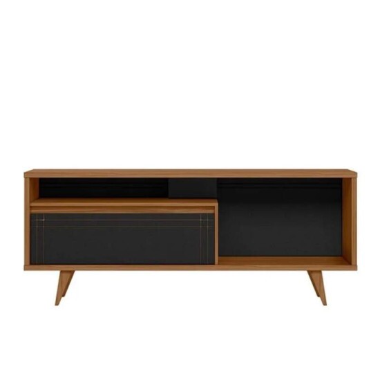 Rack Bancada NT 1315 Larg. 1.63m Freijó/Preto para TV até 60