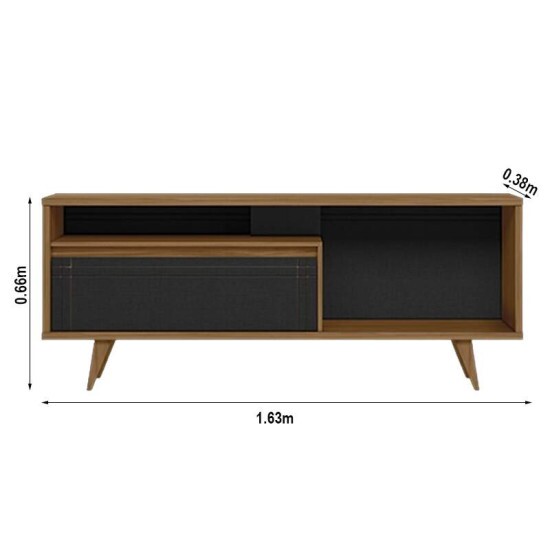 Rack Bancada NT 1315 Larg. 1.63m Freijó/Preto para TV até 60
