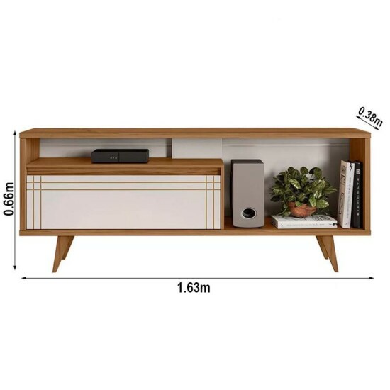 Rack Bancada NT 1315 Larg. 1.63m Freij�/Off TV at� 60 Polegadas- Not�vel