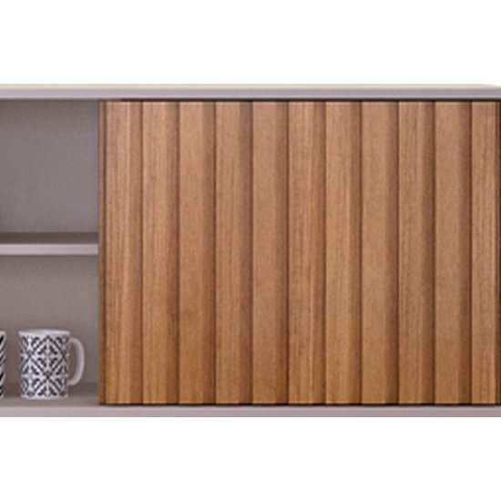 Rack Bancada 2,00m Manaus Off/Cinamomo com Detalhe Ripado para TV at� 65\" - Valdem�veis