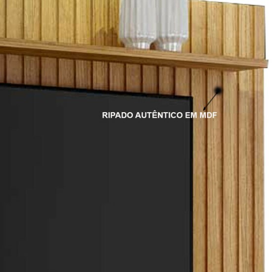 Home Suspenso Macei� TV at� 75\\\" Ripado Larg. 1.82m Cinamomo/Off White - Valdemoveis