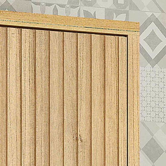 A�reo Cozinha Torino Larg. 1.20m Cinamomo 3 Portas Ripado - Valdemoveis