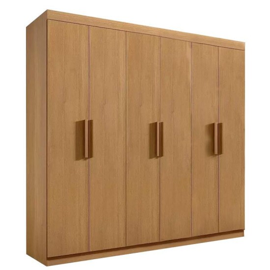 Guarda-roupa Casal Colibri 6 Portas 6 Gavetas Larg. 2.05m Cinamomo - D Doro