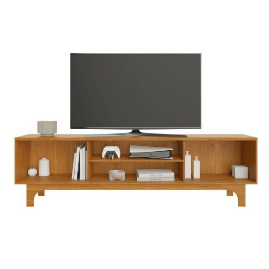 Rack Triunfo Larg. 2.00m Cinamomo Ripado para TV at� 70\\\" - JCM