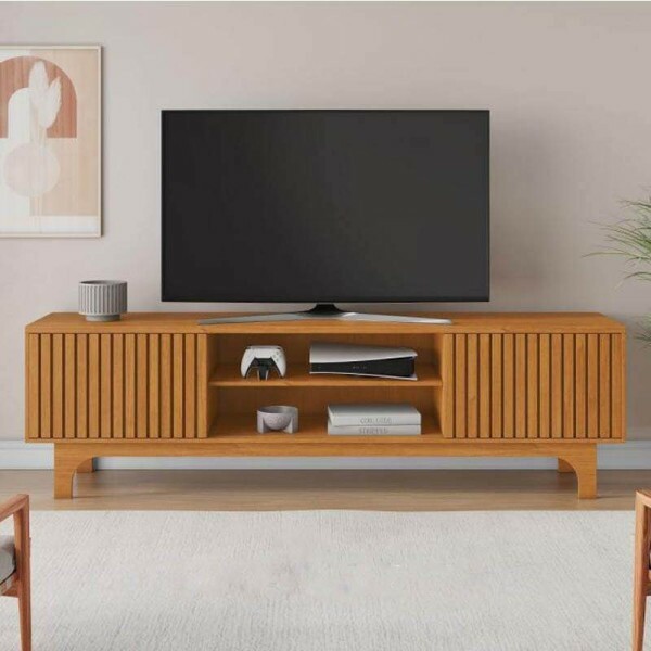 Rack Triunfo Larg. 2.00m Cinamomo Ripado para TV at 70\\\" - JCM