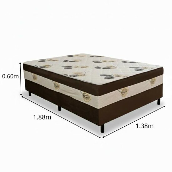 Unibox Casal Ortop�dico Marrom Nosso Sonho - 138x188x60 cm