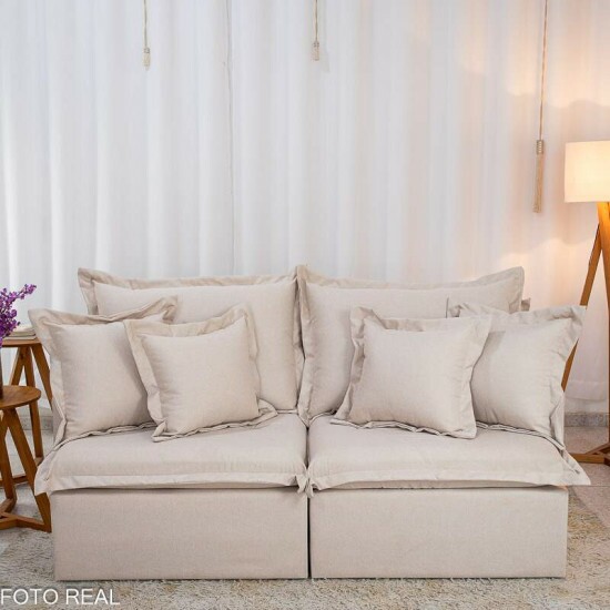 Sof Retrtil Reclinvel Lima 2.00m Linho Bege A57 - Sem Caixa