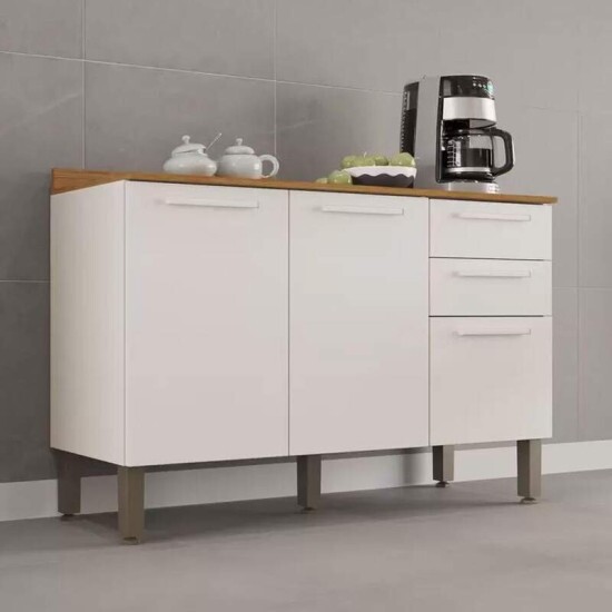 Balc�o para Cozinha Val�ncia Branco Sall�to