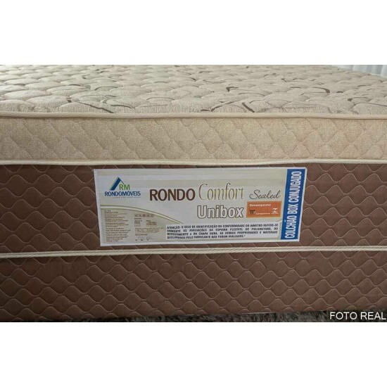 Cama Box Casal Ortopdico Rondoconfort 138x188x60 D33 Rondomveis | Suporta at 300kg
