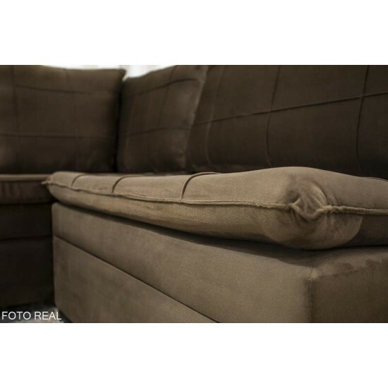 Sof Canto Viena Veludo Marrom A17