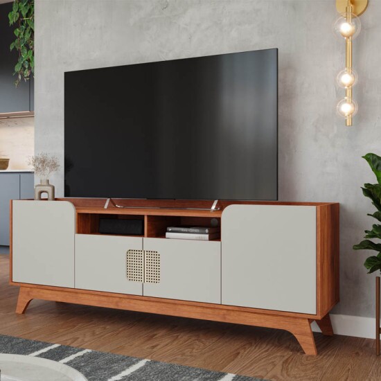 Rack Bancada Paris Larg. 1.80m Cinamomo/Off Perm�bile