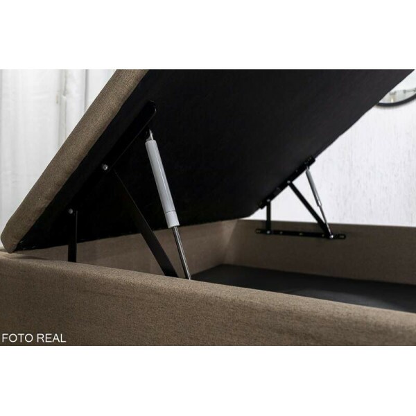 Base Box Ba Casal Prime 138x188x43 Linho Marrom SE Movelaria