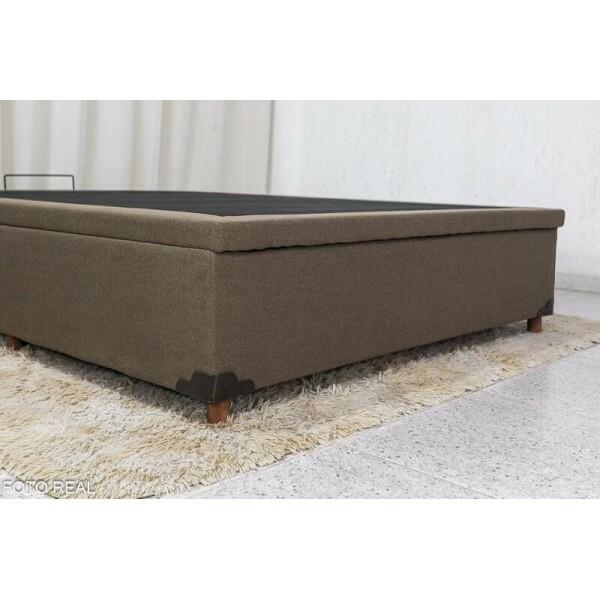 Base Box Ba Casal Prime 138x188x43 Linho Marrom SE Movelaria
