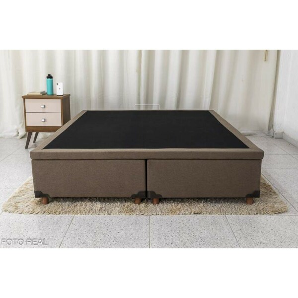 Base Box Ba Queen Prime 158x198x43 Linho Marrom SE