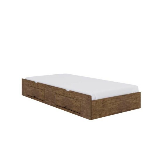 Cama Solteiro Prim�cia Ripado + Cama Auxiliar Solteiro 2 Gavetas Yp� D Doro