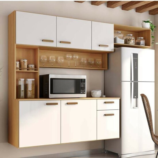 Kit Cozinha Suspensa Manu Larg. 1.80m Freij�/Off Poliman