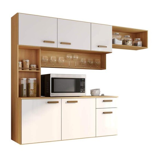 Kit Cozinha Suspensa Manu Larg. 1.80m Freij�/Off Poliman
