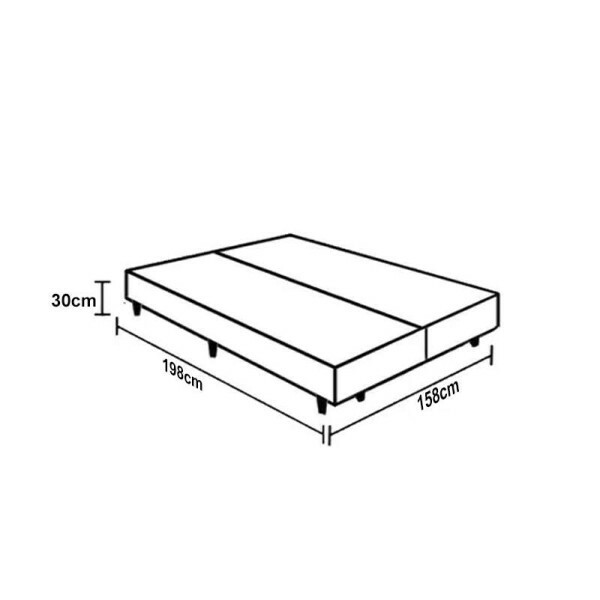 Box + Colcho Queen Veneza Preto 158x198x66 Molas Ensacadas Umaflex