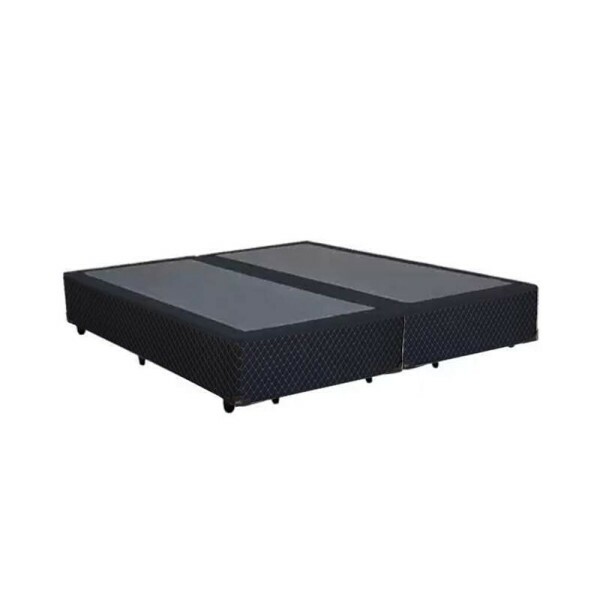 Box + Colcho Queen Veneza Preto 158x198x66 Molas Ensacadas Umaflex