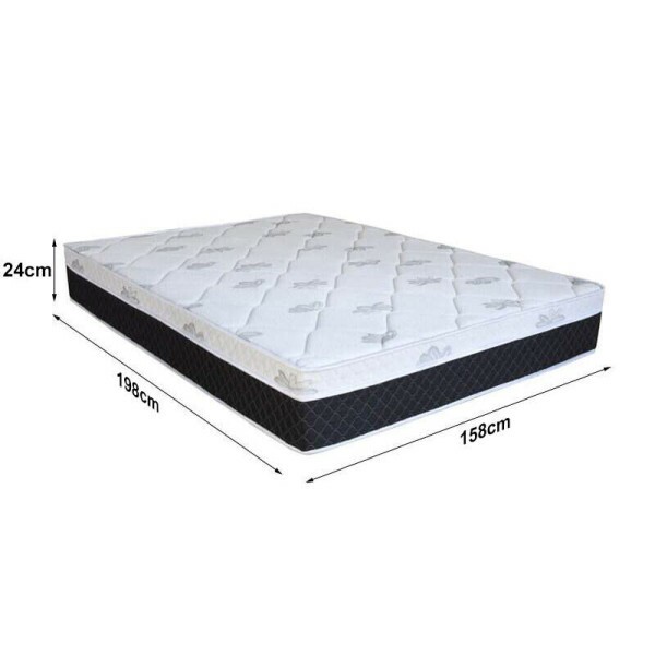 Box + Colcho Queen Veneza Preto 158x198x66 Molas Ensacadas Umaflex