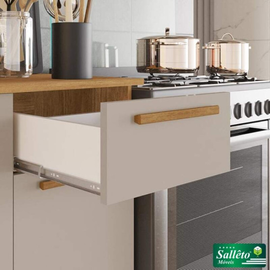 Balc�o de Cozinha 1,05m Madri Cinamomo/Off - Sall�to