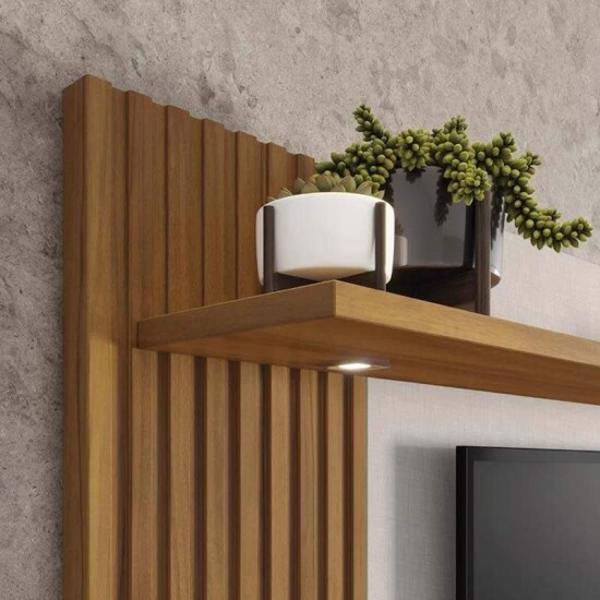 Painel NT 1355 Larg. 1.82m Off/Freij� Ripado para TV at� 65\\\" - Not�vel