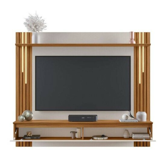 Painel NT 1345 Larg. 1.80m Off/Freij� Ripado para TV at� 65\\\" - Not�vel