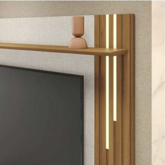 Painel NT 1345 Larg. 1.80m Off/Freij� Ripado para TV at� 65\\\" - Not�vel