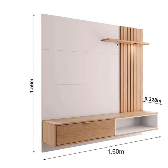 Home Suspenso Tocantins Ripado TV at� 60 Polegadas Larg. 1.60m Off/Freij� Colibri