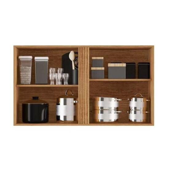 Areo Prola 2 Portas Cinamomo/Preto Larg. 1.20m - Sallto