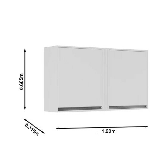 Areo Prola 2 Portas Cinamomo/Preto Larg. 1.20m - Sallto