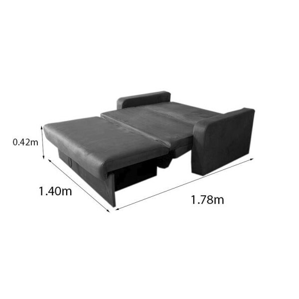 Sof Cama Daiane C/ Ba Cinza 250 Larg. 1.40m