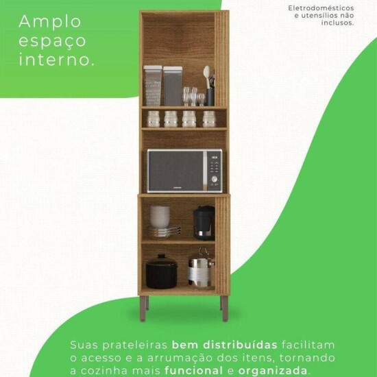 Torre Quente Cozinha Prola Cinamomo/Preto Sallto